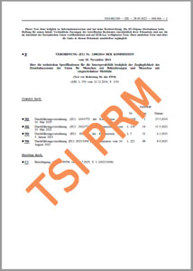 Bild der stark verkleinerten Seite der TSI PRM Bild der stark verkleinerten Seite der TSI PRM